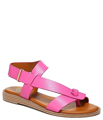 Franco Sarto Glenni Leather Thong Wedge Sandals