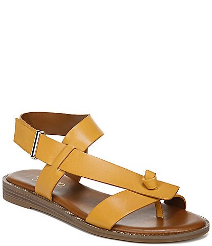 Franco Sarto Glenni Leather Thong Wedge Sandals