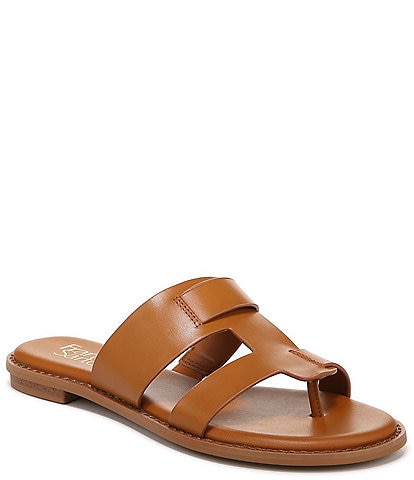Franco Sarto Gretta Leather Thong Slide Sandals