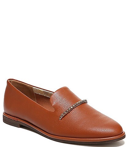Franco Sarto Hanah Leather Chain Detail Slip-On Loafers