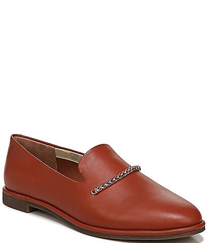 Franco Sarto Hannah Chain Leather Slip-On Loafers