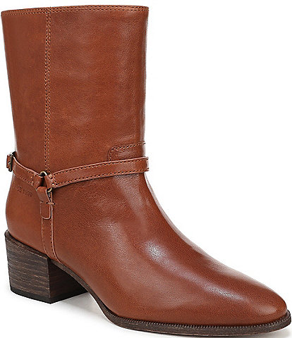 Franco Sarto Kian Leather Harness Hardware Booties