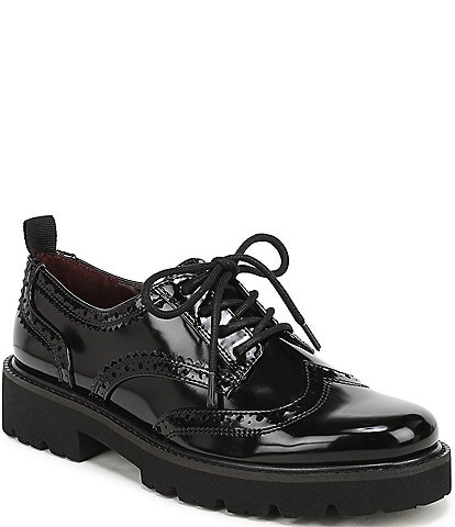 Franco Sarto Subria Patent Brogue Lug Sole Oxfords