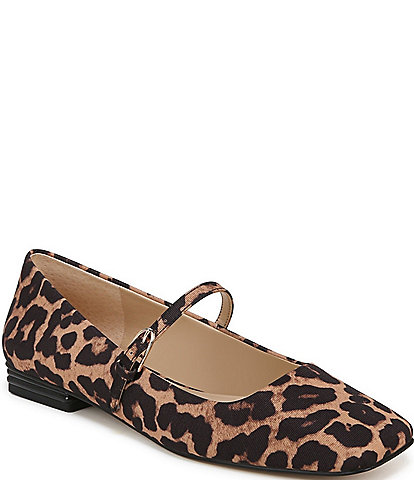 Franco Sarto Tinsley Leopard Print Mary Jane Ballet Flats