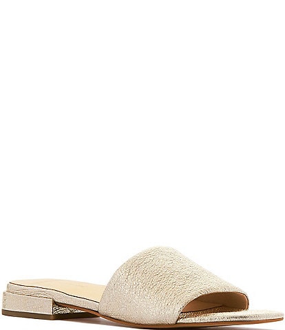 FRANKIE4 Aniston Textured Leather Slide Sandals