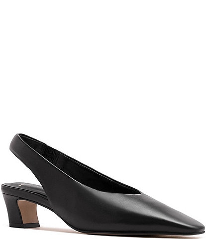 FRANKIE4 Noa Leather Slingback Snip Toe Pumps