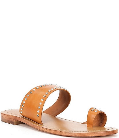 Free People Amelie Leather Studded Toe Loop Sandals