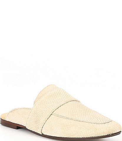 Free People At Ease Loafer 2.0 Embossed Suede Mules