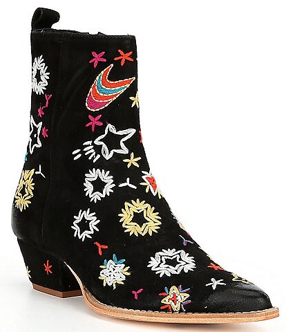 Free People Bowers Embroidered Leather Western Booties