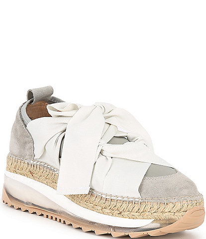 Free People Chapmin Suede Chunky Espadrille Platform Sneakers