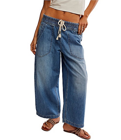Free People Easy Peasy Pull-On Boyfriend Denim Jeans