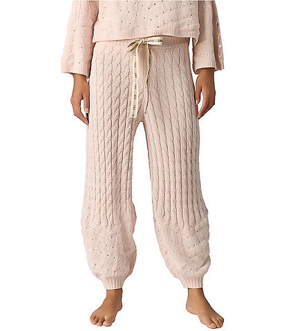 Free People Fireside Crush Drawstring Tie Coordinating Knit Joggers