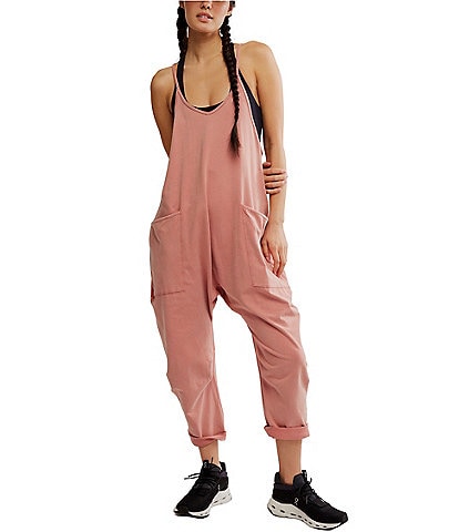 Free People FP Movement Sleeveless Scoop Neck Ankle Length Patch Pocket Hot Shot Onesie