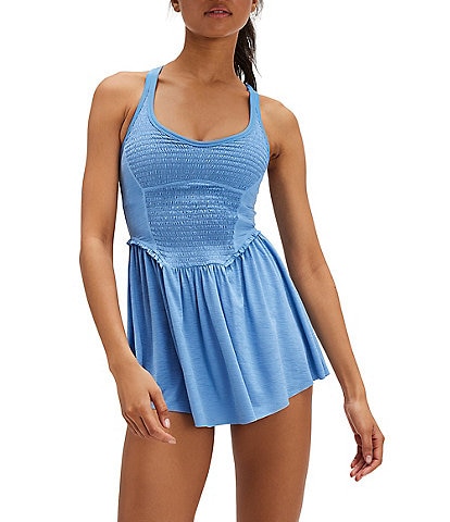 Free People FP Movement Smockin Hot Scoop Neck Sleeveless Dress