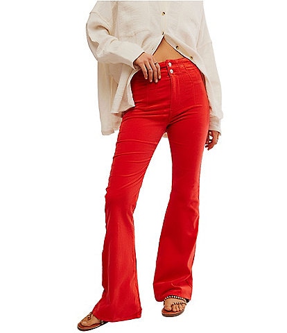 Free People Jayde Cord Super High Rise Flared Jeans