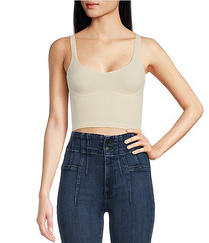SF Ladies Sustainable Cropped Cami Vest Top - Fire Label
