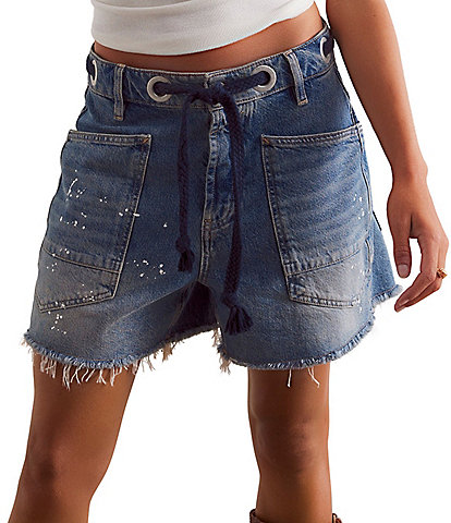 Free People Moxie Raw Hem Denim Shorts