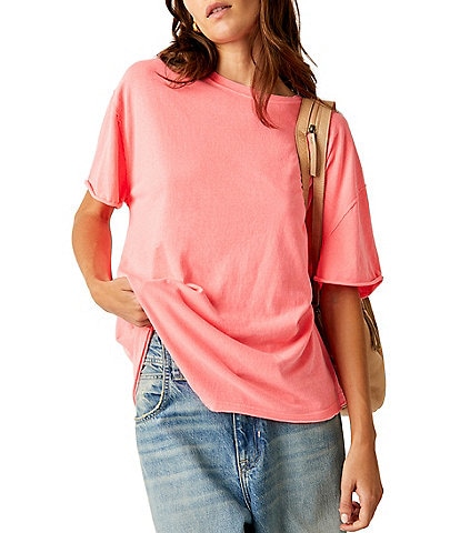 Womens Pink Short Sleeve Knitted Top