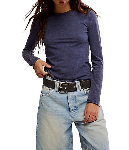 Free People Nova Crew Neck Long Sleeve Tee