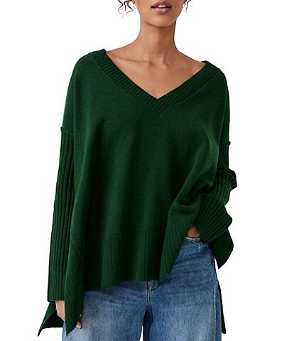 Free People Orion V-Neck Long Sleeve A-Line Tunic