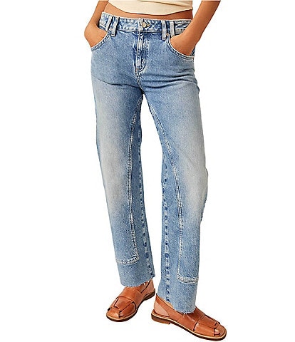 Free People Risk Taker High Rise Straight Leg Jeans