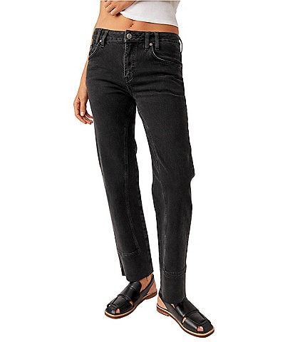 Free People Risk Taker High Rise Straight Leg Jeans