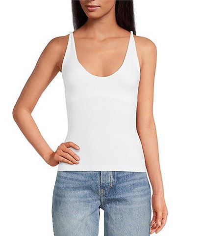 Free People Seamless Form Fitting Sleeveless Scoop Neck Cami