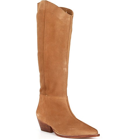 Free People Sway Low Slouch Suede Boots