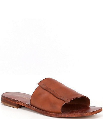 Free People Verona Leather Flat Slide Sandals