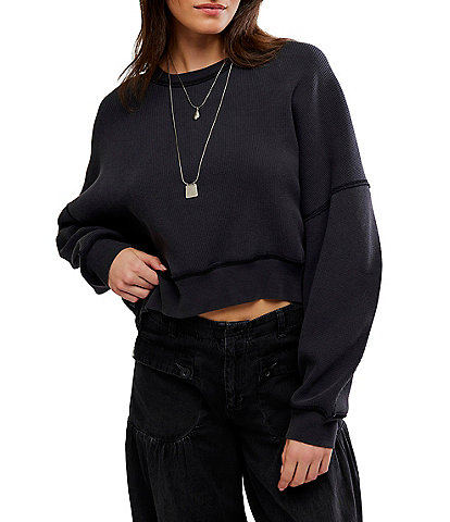  We The Free Skyline Crew Neck Long Sleeve Oversized Tee