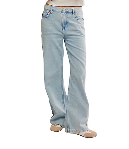 Free People We The Free Stride Low Slung Wide Leg Jeans