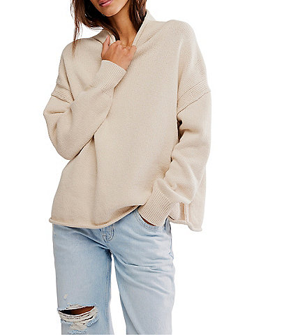 Free People We The Free Torres Roll Neck Long Sleeve Sweater