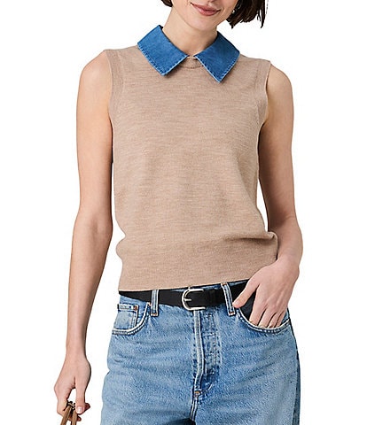 French Connection Babysoft Collared Sleeveless Vest Top