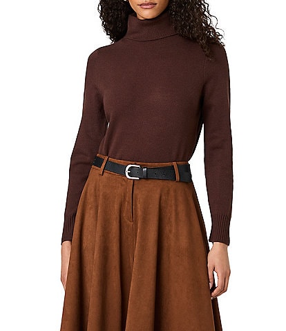 French Connection Babysoft Stretchy Knit Turtleneck Long Sleeve Sweater