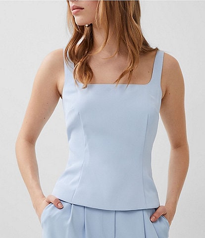French Connection Harry Square Neck Sleeveless Top