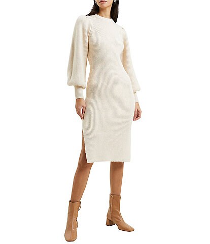 French Connection Kessy Long Puff Sleeve Sweater Dress