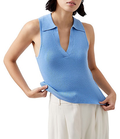 French Connection V Neck Sleeveless Pullover Top