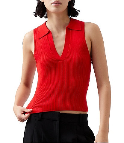 French Connection V Neck Sleeveless Pullover Top