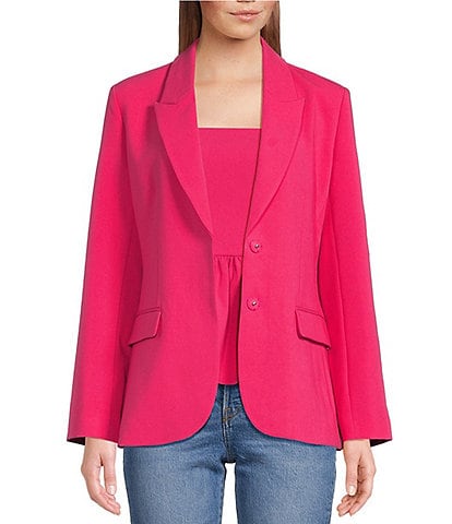 French Connection Whisper Belted Lapel Collar Long Sleeve Blazer