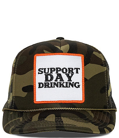 Friday Feelin' Support Day Drinking Camo Baseball Cap