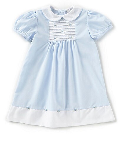 Friedknit Creations Baby Girls 12-24 Months Rosette Pintuck Dress