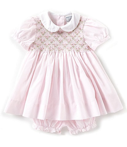 Friedknit Creations Baby Girls 3-9 Months Floral Printed Smocked Dress