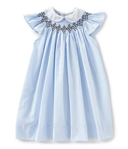Friedknit Creations Little Girls 2T-4T Argyle Smock Dress