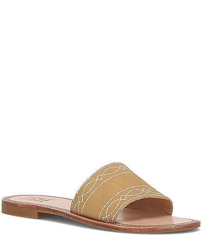 Frye Ava Woodstock Leather Slide Sandals