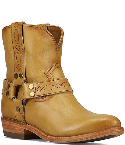 Frye Billy Short Harness Leather Booties