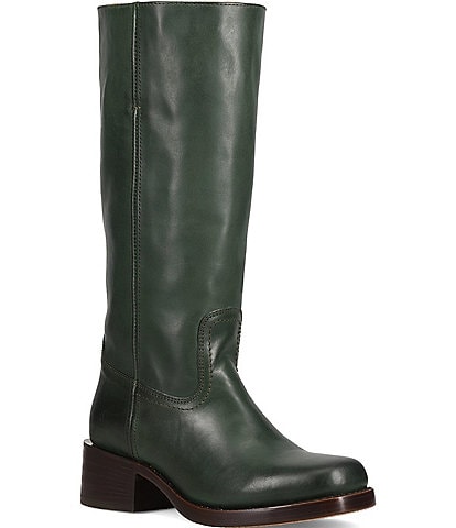 Frye Campus 14L Tall Leather Wide Calf Pull On Boots