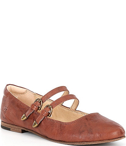 Frye Carson Leather Mary Jane Flats