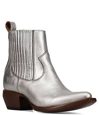 Frye Sacha Chelsea Leather Western Booties