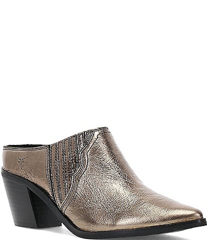 Frye Sara Western Leather Mules