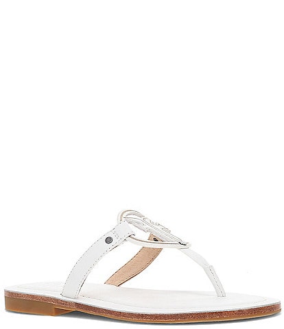 Frye Taylor Leather Logo Flat Sandals